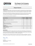 Oregon Fruit Co. Allergen Statement