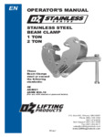 OZ Stainless Steel Clamp Manual