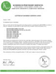 PB Leiner Kosher Certification
