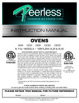 Peerless Oven Electric Instruction Manual