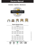 PizzaMaster Electric Modular Manual