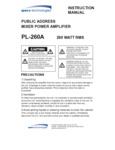 PL260A manual PL260A manual