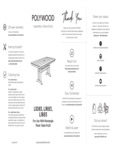 POLYWOO Farmhouse Trestle 37 x 72 Dining Table Assembly Instructions