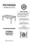 POLYWOOD 28 x 42 Newport Coffee Table Assembly Instructions