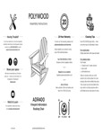 Polywood ADR400 Vineyard Adirondack Rocking Chair Assembly Instructions