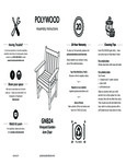 POLYWOOD GNB24 Vineyard Assembly Instructions
