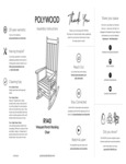 POLYWOOD R140 Vineyard Assembly Instructions