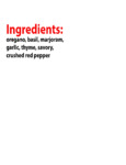 Pizza Packet Italian Spice Ingredients