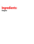 Pizza Packet Oregano Ingredients
