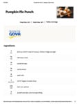 Pumpkin Pie Punch Recipe