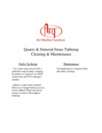 Quartz Cleaning and Maintenance Quartz Cleaning and Maintenance
