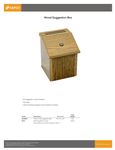 Safco Suggestion Box Sell Sheet