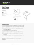 Regency Dish Table Assembly Instructions