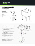 Regency Ice Bin Assembly Instructions Regency Ice Bin Assembly Instructions
