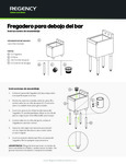 Regency Underbar Sink Assembly Instructions Spanish