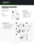 Regency Wall-Mount Hand Sink Assembly Guide - With Faucet