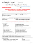 RobotCoupe Warranty Request Form