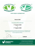 Routin SAS Veggie and Vegan Certificate