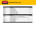Rubbermaid AutoFlush Parts List