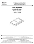 Safco Mayline ACD & ACDS30 Desk Center Drawer Assembly Instructions