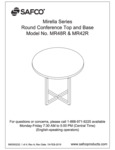 Safco Mirella MR48R & MR42R Round Conference Table Assembly Instructions