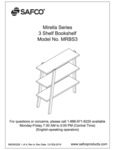 Safco Mirella MRBS3 3 Shelf Bookshelf Assembly Instructions