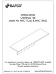 Safco Mirella mrct7220_mrct6620 Credenza Top Assembly Instructions Safco Mirella mrct7220_mrct6620 Credenza Top Assembly Instructions
