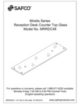 Safco Mirella MRRDC48 Reception Desk Top Assembly Instructions