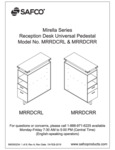 Safco Mirella MRRDCRL MRRDCRR Reception Desk Pedestal Assembly Instructions