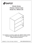 Safco Mirella MRSCC36 Display Cabinet Case Assembly Instructions