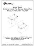 Safco Mirella MRUT36 MRUT30 Latral File Assembly Instructions
