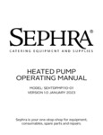 Sephra Heated Nutella Dispenser Manual