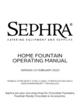 Sephra Home Fountain Manual