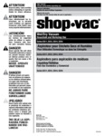 ShopVac Series SS11, SS12, SS14, SS16 Manual