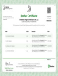 Sirabella Kosher Certificate