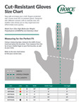 Choice Cut Resistant Gloves Size Chart
