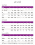 EGC Womens Sizing Chart EGC Womens Sizing Chart