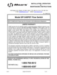 sp154dpdt INSTALLATION, OPERATION & MAINTENANCE INSTRUCTIONS sp154dpdt INSTALLATION, OPERATION & MAINTENANCE INSTRUCTIONS