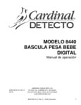Spanish Manual for Cardinal Detecto 8440 Pediatric Scale