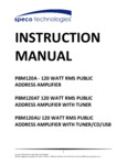 Speco Technologies PBM120A Manual