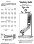 Shortening Shuttle Waste Oil Transport Container Manual