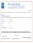 Stacy's Kosher Certificate