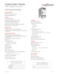 Alto-Shaam Start Up Checklist - Deluxe Controls