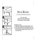 SEAT TOILET ELONGATED PLASTIC WHITE instructions