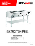 Servit Steam Tables Instructions