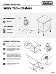 Steelton Work Table Caster Assembly Instructions Steelton Work Table Caster Assembly Instructions