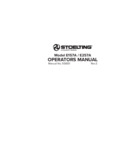 Stoelting Frozen Beverage Machine Manual