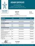 SupHerb Farms Kosher Certificate SupHerb Farms Kosher Certificate