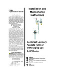 T&S Centerset Lavatory Faucets Instructions