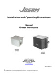 Josam Grease Interceptors Manual
